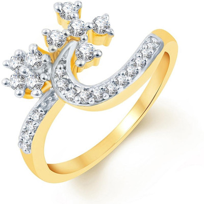 

Sukkhi Artistically Alloy Cubic Zirconia Gold-plated, Rhodium Plated Ring, Gold;white