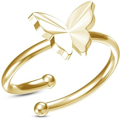 

Kataria Jewellers BUTTERFLY Yellow Gold Plated Silver Ring