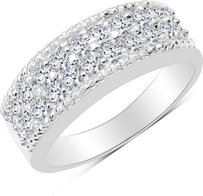 

Johareez Sterling Silver Cubic Zirconia Rhodium Plated Ring