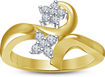 

Vorra Fashion Sterling Silver Cubic Zirconia Gold-plated Plated Ring, Yellow