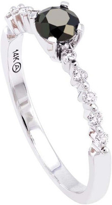 

Kiara Jewellery Sterling Silver Swarovski Zirconia Rhodium Plated Ring, White