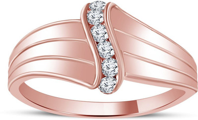 

Anopchand Tilokchand Jewellers Silver Cubic Zirconia Gold-plated Plated Ring, Pink