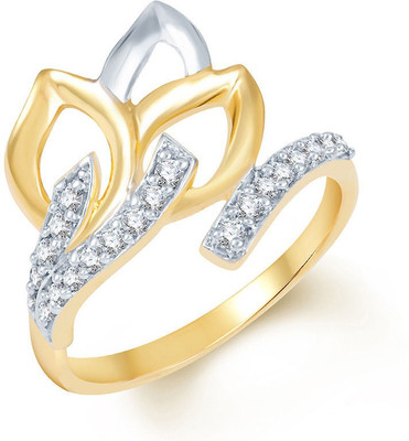 

Sukkhi Ravishing Alloy Cubic Zirconia Gold-plated, Rhodium Plated Ring, Gold;white