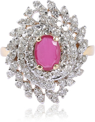 

Jisha 14kt Diamond, Ruby Yellow Gold ring