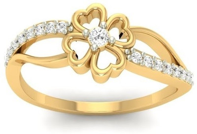 

Jewels5 Rockrose 18kt Diamond Yellow Gold ring(Rhodium Plated)