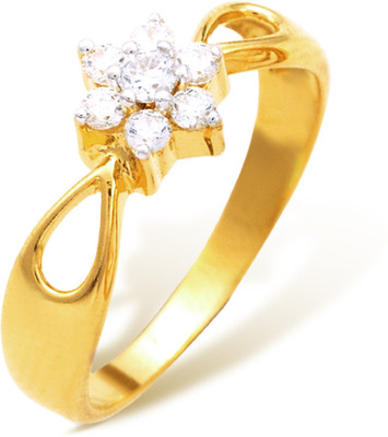 5% OFF on Ishtaa Beautiful 18kt Cubic Zirconia Yellow Gold ring(Yellow Gold Plated)