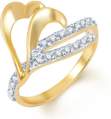 

Sukkhi Gleaming Alloy Cubic Zirconia Gold-plated, Rhodium Plated Ring, Gold;white