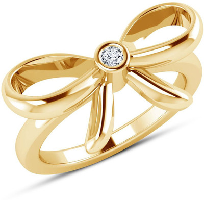 

Anopchand Tilokchand Jewellers Silver Cubic Zirconia Gold-plated Plated Ring, White