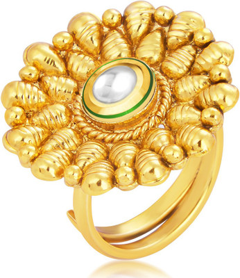 

Sukkhi Exotic Designer Traditional Cocktail Gold Plated Kundan Alloy Gold-plated Plated Ring