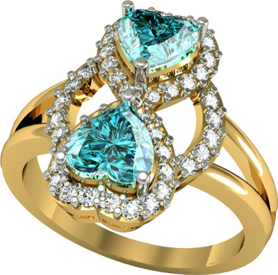 80% OFF on Suvarnadeep Sterling Silver Zircon Gold-plated Plated Ring