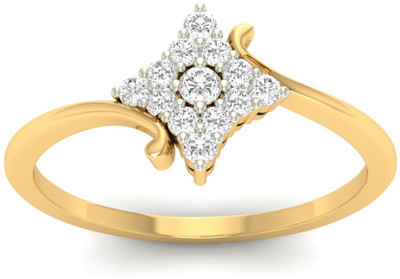 

Jewels5 Hallowed 14kt Diamond Yellow Gold ring(Rhodium Plated)