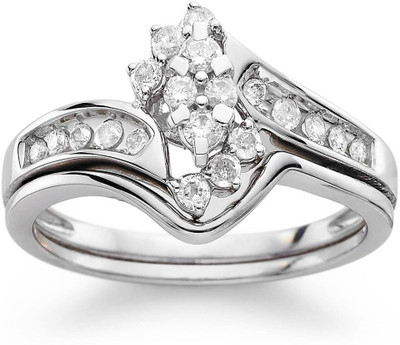 

Kiara Jewellery Silver Cubic Zirconia Rhodium Plated Ring