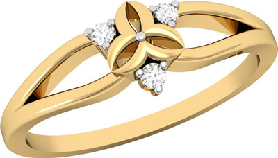 Vachya Glory 18kt Diamond Yellow Gold ring(Yellow Gold Plated)
