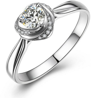 23% OFF on Kiara Jewellery Heart Solitaire Sterling Silver Ring