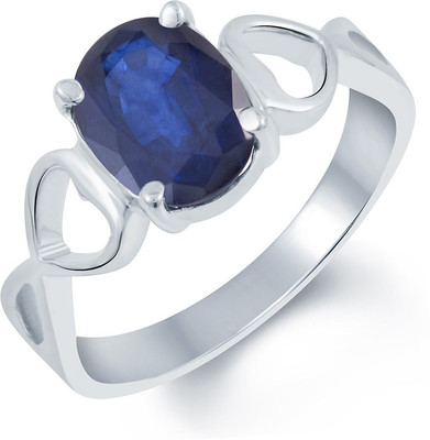 

G-Luck Neelam Stone Weight - 2.20 Carat / 2.59 Ratti Silver Sapphire Ring, Blue