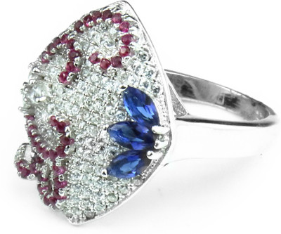 

Swank Silver Elegant Exclusive Sterling Silver Ring, Multicolor