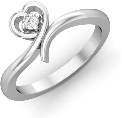 Chandrika Pearls Silver Diamond Platinum Plated Ring
