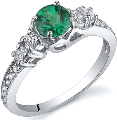 Kiara Jewellery Sterling Silver Swarovski Zirconia Rhodium Plated Ring, White
