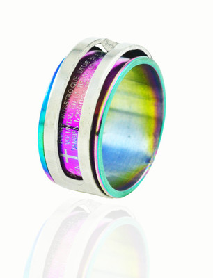 66% OFF on Alpha Man Saturn ,Magic Mars, Cally Venus Latin Inscripted Tricolour Alloy, Metal Ring
