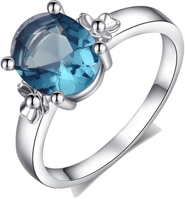 53% OFF on Kaizer Jewelry Alloy Cubic Zirconia 18K White Gold Plated Ring