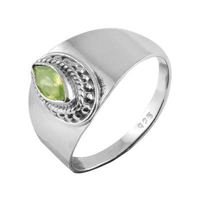 

Zivah Green Semi Precious Gemstone Sterling Silver Peridot Ring
