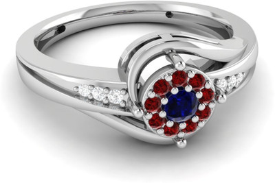 

Parshva Diam Silver Cubic Zirconia Gold-plated Plated Ring, White