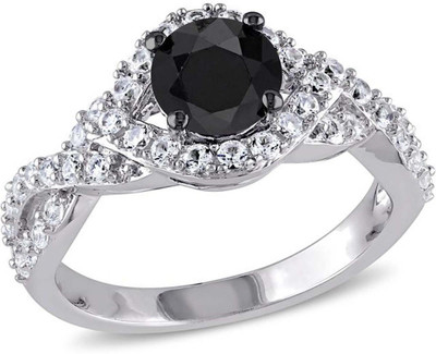 

Kiara Jewellery Sterling Silver Swarovski Zirconia Rhodium Plated Ring, White