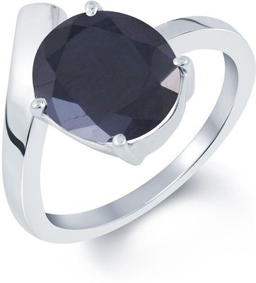 G-Luck Silver Sapphire Ring, Blue