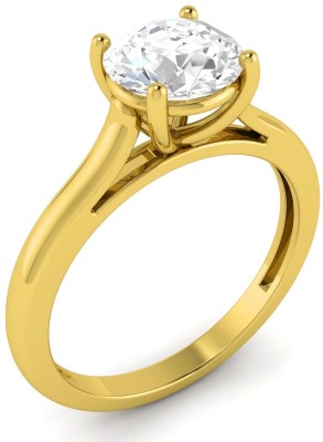 

Parshva Diam Sterling Silver Cubic Zirconia Gold-plated Plated Ring, Yellow