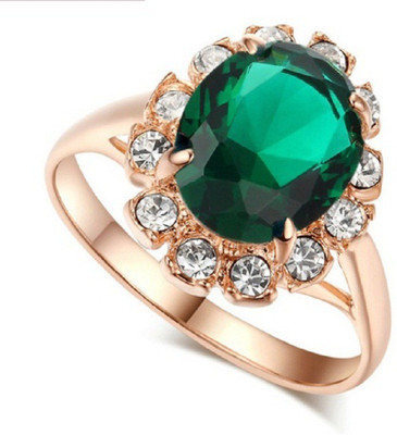 

Stile Crystal Gold-plated Plated Ring, Multicolor