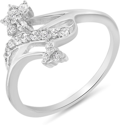 55% OFF on mahi Catalyzing Beauty Alloy, Brass Zircon Rhodium Plated Ring