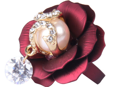 

Pink Rose Rose Love Alloy Ring, Brown