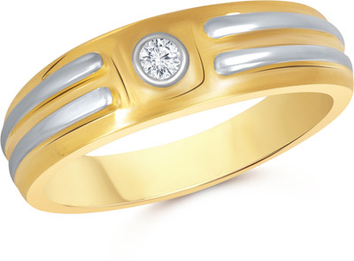 

VK Jewels Double Line Alloy Cubic Zirconia Gold-plated Plated Ring
