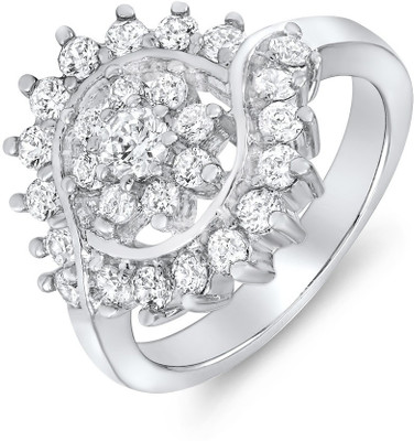 73% OFF on mahi Radiance Charm Alloy, Brass Zircon Rhodium Plated Ring