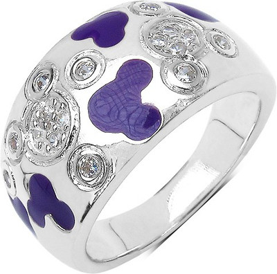 Johareez Sterling Silver Cubic Zirconia Sterling Silver Plated Ring