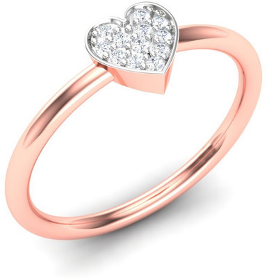 

Kataria Jewellers The Delmare American Diamond 92.5 BIS Hallmarked Silver Ring, Pink