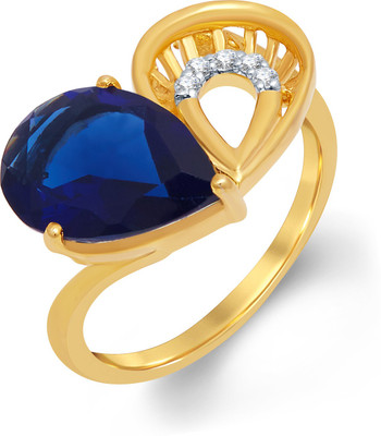 

Tarama Sterling Silver Swarovski Zirconia Gold-plated Plated Ring, Yellow