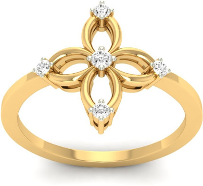 

Jewels5 18kt Diamond Yellow Gold ring(Rhodium Plated)