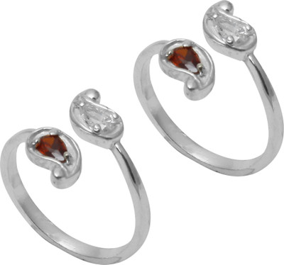 

Abhooshan Sterling Silver Cubic Zirconia Toe Ring Set, Multicolor