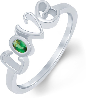 

Tarama Sterling Silver Swarovski Zirconia Silver Plated Ring, White