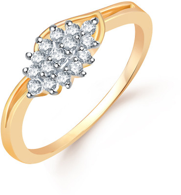 

Sukkhi Luxurious Alloy Cubic Zirconia Gold-plated, Rhodium Plated Ring, Gold;white