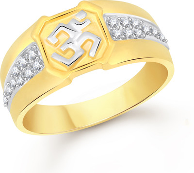 

VK Jewels Om Alloy Cubic Zirconia Gold-plated Plated Ring