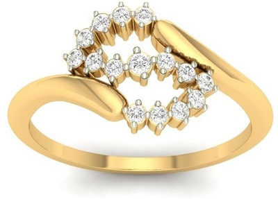 

Jewels5 Adhisi 18kt Diamond Yellow Gold ring(Rhodium Plated)