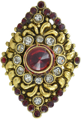 50% OFF on Aakshi Ruby Red Diamond Geometric Fusion Alloy, Metal Ring
