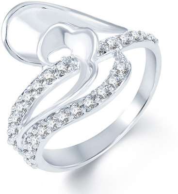 

Sukkhi Pretty Alloy Cubic Zirconia Rhodium Plated Ring, Silver