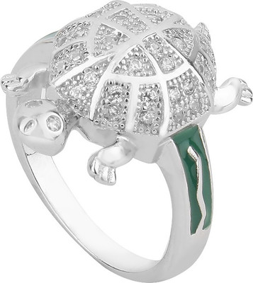 

Jewel99 Tortoise Sterling Silver Swarovski Zirconia Platinum Plated Ring