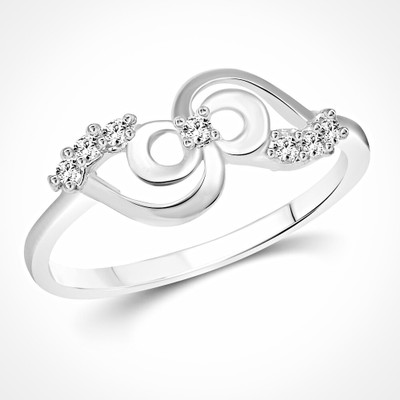VIGHNAHARTA S Type Alloy Cubic Zirconia Gold Plated Ring