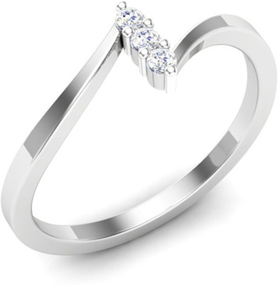 

Kataria Jewellers The Berenice American Diamond 92.5 BIS Hallmarked Silver Ring, White