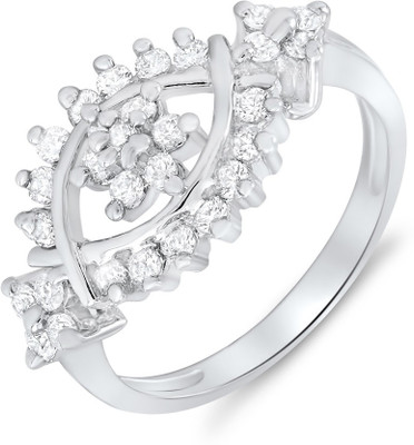 52% OFF on Mahi You and Me Alloy, Brass Zircon Rhodium Plated Ring