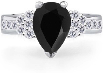 Kiara Jewellery Bavari Silver Swarovski Zirconia Rhodium Plated Ring